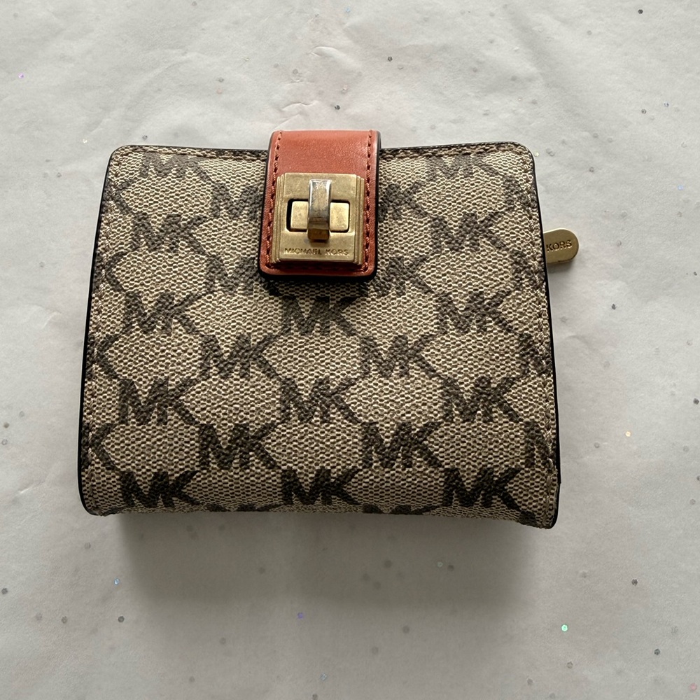 Michael Kors Signature Brown and Tan Wallet